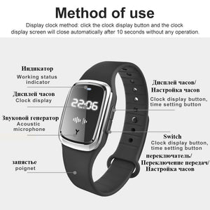 Portable Mosquito Repellent Bracelet Ultrasonic Mosquito Repellent Watch Capsule Insect Bugs Anti-mosquito Electronic clock
