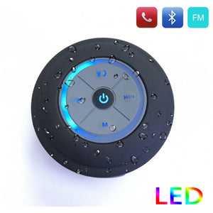 Portable Subwoofer Shower Waterproof Wireless Bluetooth Speaker Car Handsfree Call Music Suction Mic For IOS Android Phone