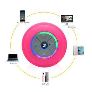 Portable Subwoofer Shower Waterproof Wireless Bluetooth Speaker Car Handsfree Call Music Suction Mic For IOS Android Phone