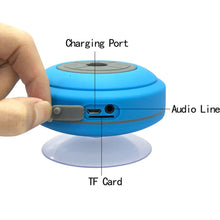 Load image into Gallery viewer, Portable Subwoofer Shower Waterproof Wireless Bluetooth Speaker Car Handsfree Call Music Suction Mic For IOS Android Phone