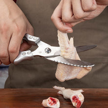 Load image into Gallery viewer, Powerful Chicken Bone Scissors Chicken Duck Fish Cutter Shears 4Cr13 Stainless Steel Scissors Scale Clean Cooking Scissors Knife