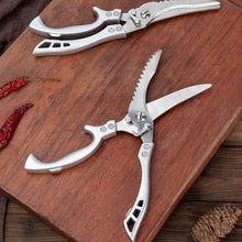 Load image into Gallery viewer, Powerful Chicken Bone Scissors Chicken Duck Fish Cutter Shears 4Cr13 Stainless Steel Scissors Scale Clean Cooking Scissors Knife