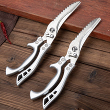Load image into Gallery viewer, Powerful Chicken Bone Scissors Chicken Duck Fish Cutter Shears 4Cr13 Stainless Steel Scissors Scale Clean Cooking Scissors Knife