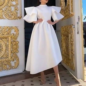 Premium Womens 2023 Summer New Solid Swing Dress Temperament Evening Dress for Women Foreign Trade Dress