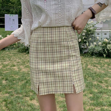 Load image into Gallery viewer, Preppy Korean Style Women Skirts Cute Sweet Hight Waist Straight Skirt for Ladies Fashion 2021 Plaid Mini Skirt Women