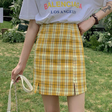 Load image into Gallery viewer, Preppy Korean Style Women Skirts Cute Sweet Hight Waist Straight Skirt for Ladies Fashion 2021 Plaid Mini Skirt Women