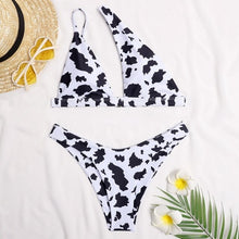 Load image into Gallery viewer, Print Bikini Set Padded Bikini Top And Shorts Bathing Suit Women Sexy Swimwear 2 Piece/Set Swimsuit Shorts Set HighWaist