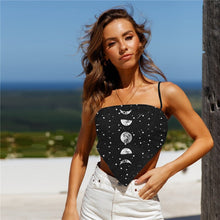 Load image into Gallery viewer, Print Tank Tops for Women Casual Short Hollowout Camis Females Backless Sexy Crop Top Girls Fashion 2021 Summer