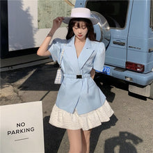 Load image into Gallery viewer, Profession Skirts Two-piece Suit 2021 Summer New Women&#39;s Clothing Tees Tops Korean Version Temperament Short Sleeve Suits Coat