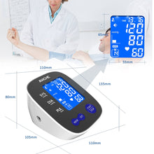 Load image into Gallery viewer, Professional Automatic Digital Arm Blood Pressure Monitor Large Backlight LCD Display Talking Pulse Rate 22-42cm BP Cuff Machine