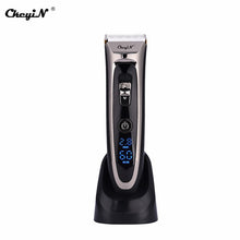 Load image into Gallery viewer, Professional Electric Hair Clipper Cordless Hair Trimmer Quick Charge Barbershop LED Display Hair Cutting Machine 6 Guide Combs