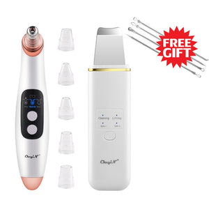 Professional Face Cleansing Kit Vacuum Blackhead Remover Ultrasonic Skin Scrubber Nano Facial Sprayer Electric Face Clean Set 31
