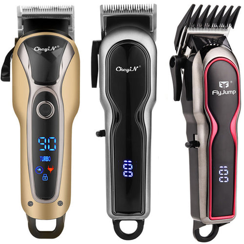 Professional Hair Trimmer Electric Hair Clipper LED Display Hair Cutting Machine Cord Cordless Dual Use Barber Razor Hairdresser