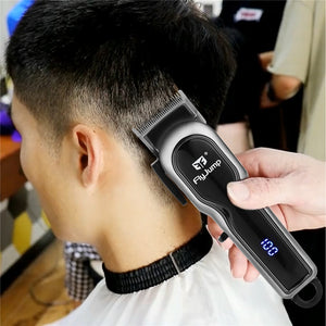 Professional Hair Trimmer Electric Hair Clipper LED Display Hair Cutting Machine Cord Cordless Dual Use Barber Razor Hairdresser
