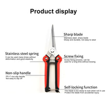 Load image into Gallery viewer, Professional Premium Titanium Bypass Pruning Shears Hand Gardening Plant Scissor Branch Pruner Trimmer Tools Non-Slip Handle