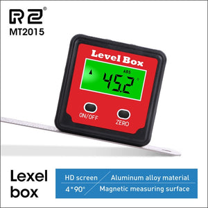 RZ Angle Protractor Universal Bevel 360 Degree Mini Electronic Digital Protractor Inclinometer Tester Measuring Tools MT2010