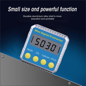 RZ Angle Protractor Universal Bevel 360 Degree Mini Electronic Digital Protractor Inclinometer Tester Measuring Tools MT2010