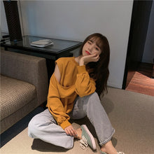 Load image into Gallery viewer, Real Shot 2021 Autumn New Korean Style off-the-Shoulder Long Sleeve