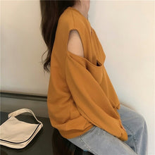 Load image into Gallery viewer, Real Shot 2021 Autumn New Korean Style off-the-Shoulder Long Sleeve