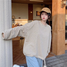 Load image into Gallery viewer, Real Shot Cost-Effective Striped Long Sleeve Early Autumn round Neck Loose