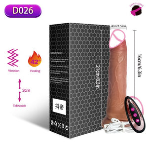 Realistic dildo vibrator for women dildos sex toys heating dick remote control penis vibrators telescopic dildo anal sex machine