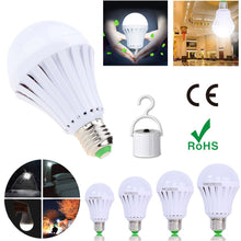 Load image into Gallery viewer, Rechargeable Emergency LED Light Bulb E27 Lamp Magic light bulb with water on the smart emergency bulb rechargeable water light