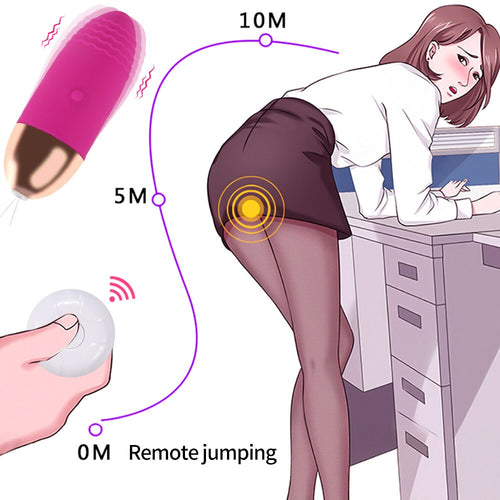 Remote Control Jump Egg Vibrator for Female G-spot Clitoris Stimulator Wearable Panties Bullet Vibrating Egg Sex Toys for Women