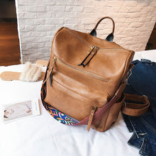 Load image into Gallery viewer, Retro Large Backpack Women PU Leather Rucksack Women&#39;s Knapsack Travel Backpacks Shoulder School Bags Mochila Back Pack XA96H