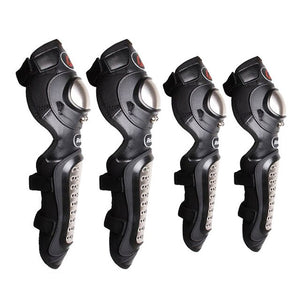 Riding Tribe Motorcycle Kit Knee & Elbow Protector Shield pads Stainless pads Racing Bike Off-Road Vehicles Protective Gear