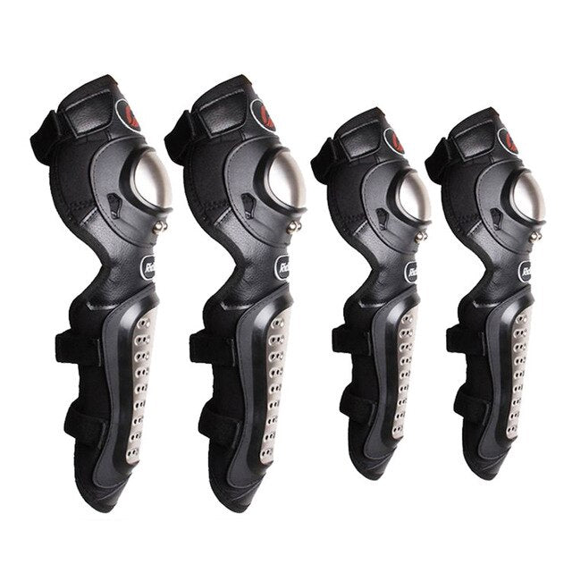 Riding Tribe Motorcycle Kit Knee & Elbow Protector Shield pads Stainless pads Racing Bike Off-Road Vehicles Protective Gear