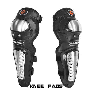 Riding Tribe Motorcycle Kit Knee & Elbow Protector Shield pads Stainless pads Racing Bike Off-Road Vehicles Protective Gear