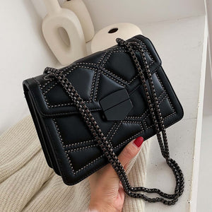 Rivet Chain Brand Designer PU Leather Crossbody Bags For Women 2020 Simple Fashion Shoulder Bag Lady Luxury Small Handbags
