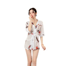 Load image into Gallery viewer, Robes Sexy Printed Floral Lingerie Bathrobe Womens Clothing Sleepwear Kimono Nightie Chiffon Night Wear Shower robe Home Suit