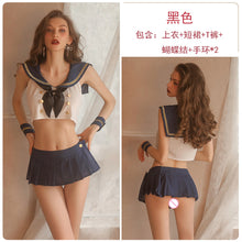 Load image into Gallery viewer, Role-playing Porno Schoolgirl Uniform Sailor Costume Women Sexy Lingerie Suit Exotica Top Skirt Set Cosplay Slutty Naughty Dress