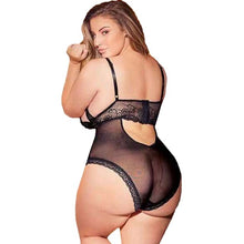 Load image into Gallery viewer, Romantic Onesie Womens Lace Onesies Jumpsuit Plus Size Bodysuit Lingere Sleepwear Deep V Clothing Nighty For Sex See Through