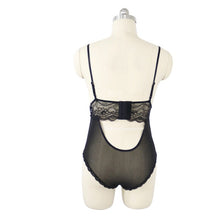 Load image into Gallery viewer, Romantic Onesie Womens Lace Onesies Jumpsuit Plus Size Bodysuit Lingere Sleepwear Deep V Clothing Nighty For Sex See Through