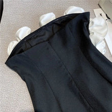 Load image into Gallery viewer, Ruffles Patchwork Diamonds Chain Strapless Elegant Women&#39;s Dress Summer 2022 leeveless Sexy Bandeau Short Fashion Party Dresss