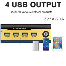 Load image into Gallery viewer, Peak 6000W Car Power Inverter DC 12V To AC 220V Transformer with USB Universal Socket Charger Modified Sine Wave Inverter