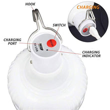 Load image into Gallery viewer, Portable Emergency Lights Rechargeable LED Lantern Mobile Tent Lampwith Hook for Camping Fishing Patio Porch Garden Lighting