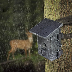 SunGusOutdoors 4K 30MP Outdoor Wildlife Hunting Trail Game Camera with WiFi APP Solar Panel Powered Waterproof IP66 for Security