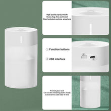 Load image into Gallery viewer, Portable 260ml Air Humidifier Mini Aroma Oil Diffuser USB Cool Mist Sprayer with Colorful Soft Night Light for Home Car Purifier