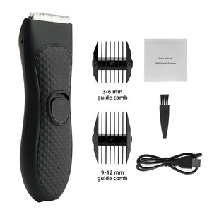 Men's Electric Groin Hair Trimmer Pubic Hair Trimmer Body Grooming Clipper for Men Bikini Epilator Rechargeable Shaver Razor