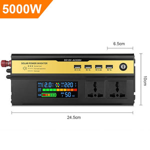 Peak 6000W Car Power Inverter DC 12V To AC 220V Transformer with USB Universal Socket Charger Modified Sine Wave Inverter