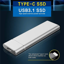 Load image into Gallery viewer, High-speed 1TB 2TB SSD 500GB Portable External Solid State Hard Drive 16TB 8TB USB 3.0 Interface 100% Original Mobile Hard Drive