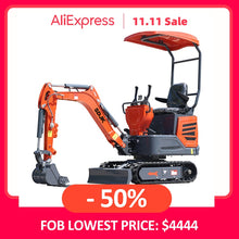 Load image into Gallery viewer, 1 Ton Mini Crawler Excavator  1.2Ton EPA Kubota hydraulic Small Digger 1200KG EURO 5 mini bagger  Ex-factory price free shipping