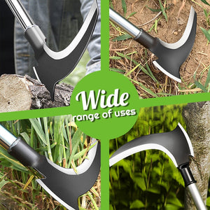 1PCS High Manganese Steel Double Sickle Chopping Scythe Axe Wood Chopping Trees Cutting Grass Machete Weeding Agricultural Tools