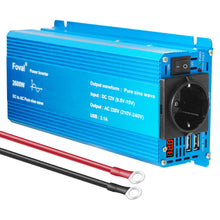 Load image into Gallery viewer, Pure Sine Wave Inverter DC 12V to AC 220V 230V 1500W/2200W/2600W Voltage Transfer Converter Universal EU Socket Auto Accessories