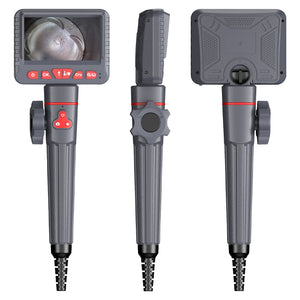 6mm Lens 2 Way 180 Degree Articulating Industrial Endoscope 1080P Auto Car Repair Steering Borescope with 6 LED  4.3 " IPS LCD