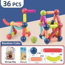 Load image into Gallery viewer, Magic Magnetic Building Blocks Toy Magnetic Construction Set Magnet Ball Sticks Rod Games Montessori Educational Toys For Kids