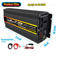 Load image into Gallery viewer, 6000W 8000W Pure Sine Wave Car Inverter Power Inverter DC12V To AC 220V Socket Converter for Car Home Outdoor